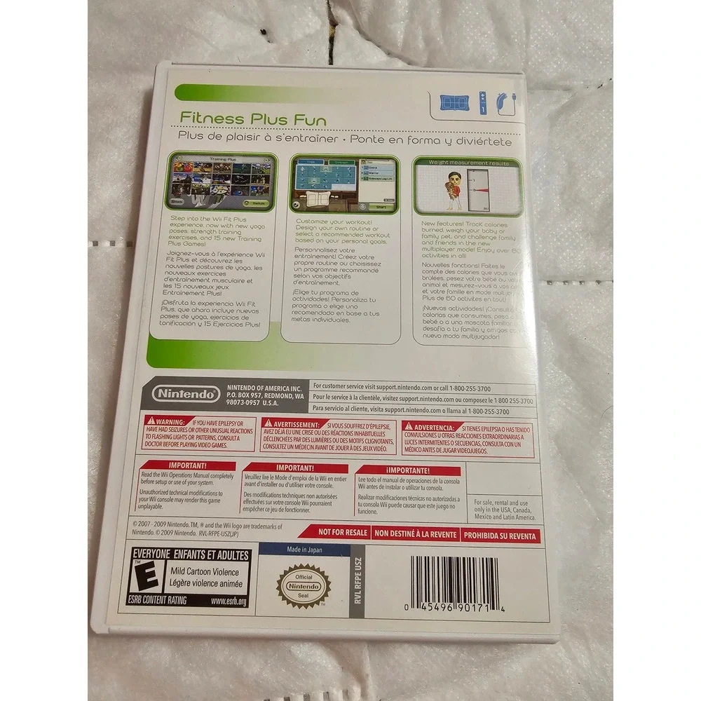 Wii Fit Plus Game Nintendo Wii Fitness‎ Exercise Workout Balance Board